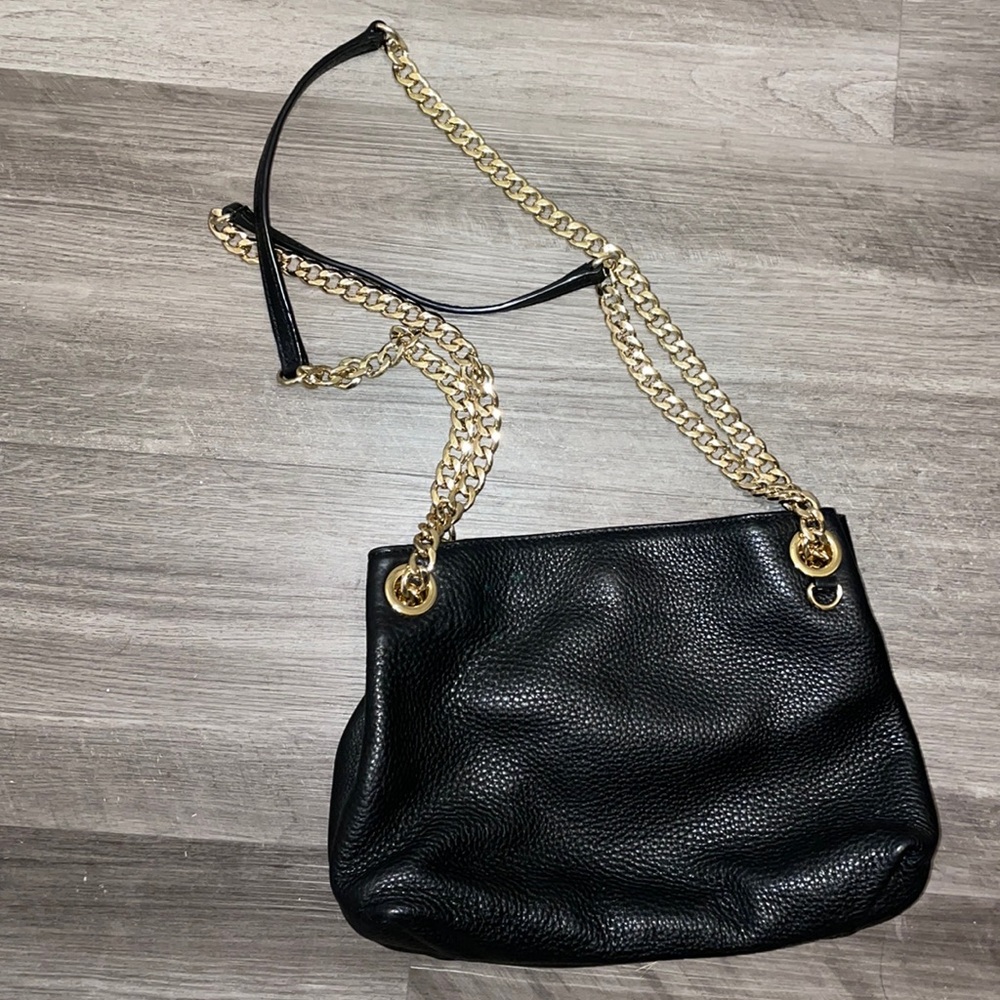 IEC Michael Kors Black Leather Shoulder Bag
